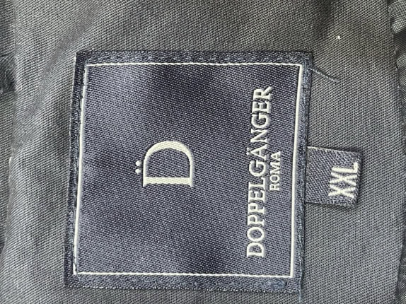 DOPPELGANGER ROMA COAT MINIMAL BLACK MEN PRE OWNED XXL