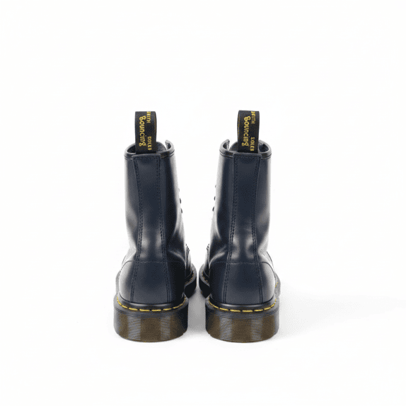 DR MARTENS STIVALI LEATHER NAVY UOMO PRE OWNED EU 36