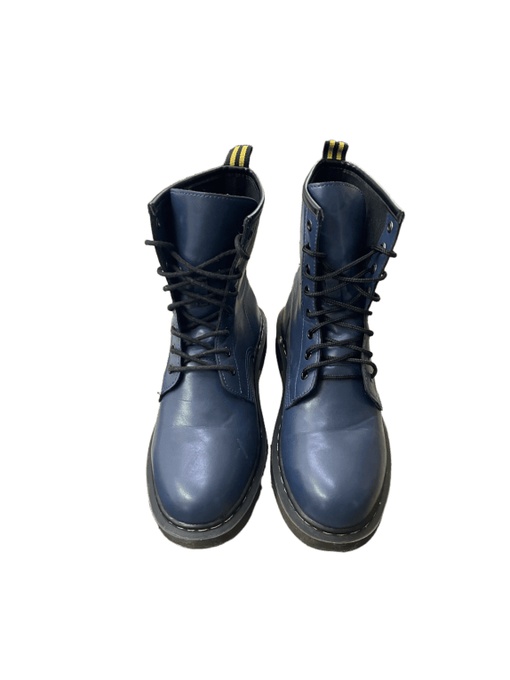 DR MARTENS ΜΠΟΤΑΚΙ ΜΟΝΟΧΡΩΜΟ ΜΠΛΕ ΑΝΤΡΙΚΟ PRE OWNED EU 40