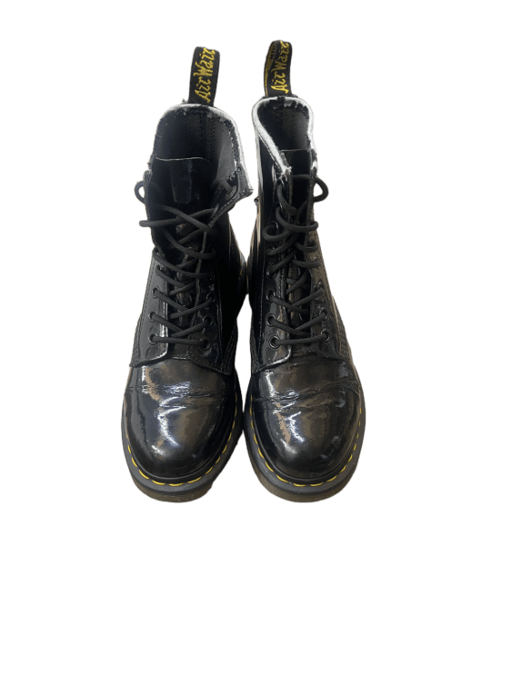 DR MARTENS ΜΠΟΤΑΚΙΑ CLASSIC PATENT ΜΑΥΡΑ UNISEX PRE OWNED EU 37