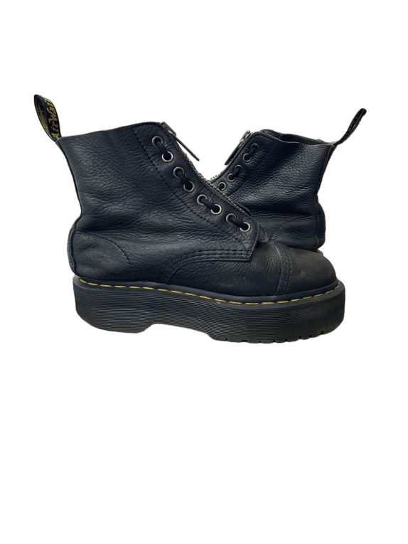 DR MARTENS STIVALETTI CON ZIP PLATFORM NERO DONNA PRE OWNED EU 37