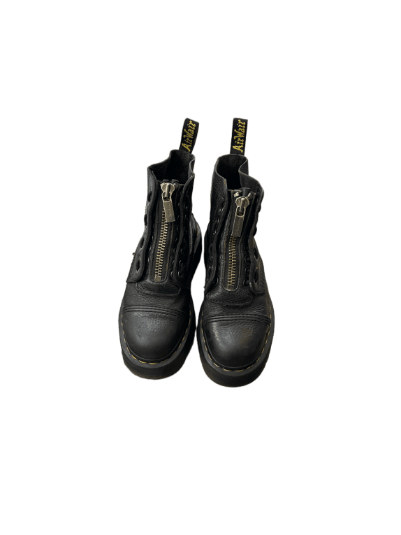 DR MARTENS STIVALETTI CON ZIP PLATFORM NERO DONNA PRE OWNED EU 37
