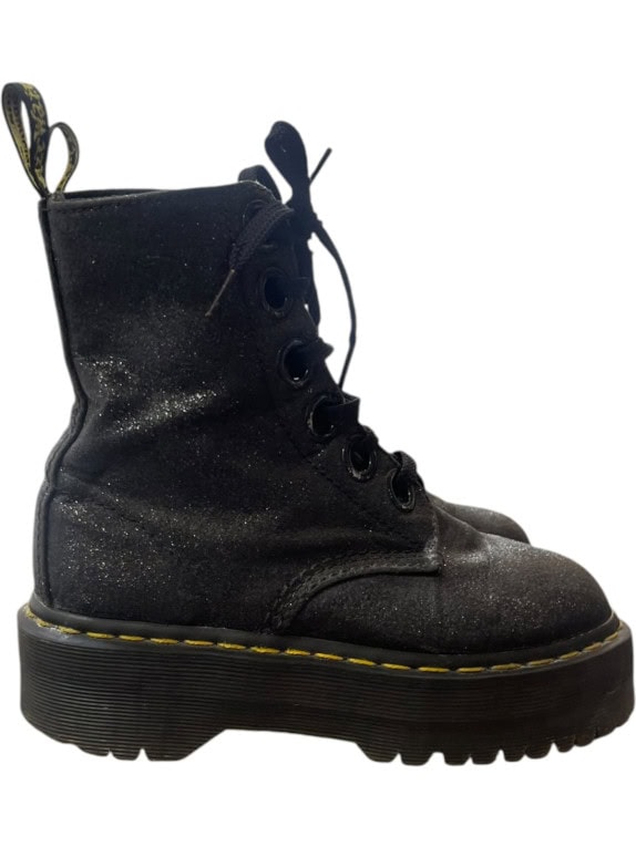 DR MARTENS ΜΠΟΤΑΚΙΑ PLATFORM GRAPHIC ΜΑΥΡΟ ΓΥΝΑΙΚΕΙΟ PRE OWNED EU38