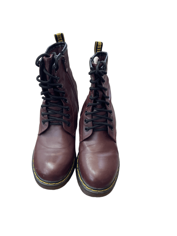 DR MARTENS ΜΠΟΤΕΣ CLASSIC BURGUNDY UNISEX PRE OWNED EU 37