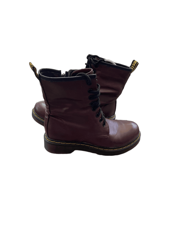 DR MARTENS ΜΠΟΤΕΣ CLASSIC BURGUNDY UNISEX PRE OWNED EU 37