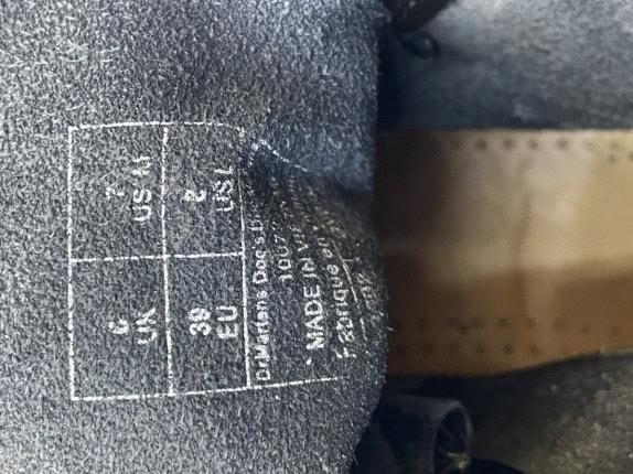 DR MARTENS ΜΠΟΤΕΣ CLASSIC ΜΑΥΡΟ ΑΝΤΡΙΚΟ PRE OWNED No 38