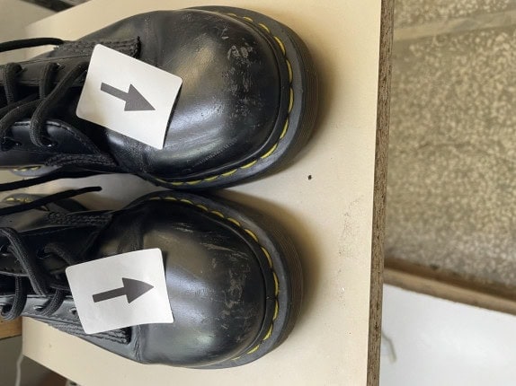 DR MARTENS ΜΠΟΤΕΣ CLASSIC ΜΑΥΡΟ ΑΝΤΡΙΚΟ PRE OWNED No 38
