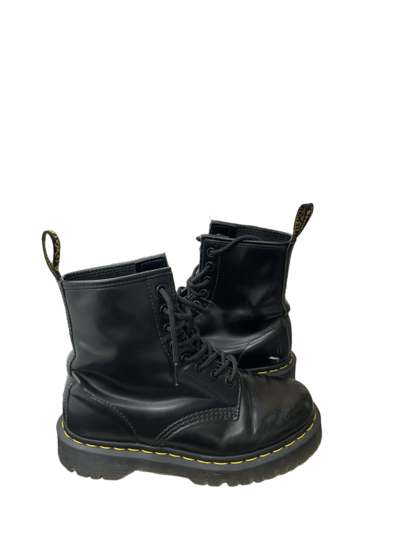 DR MARTENS ΜΠΟΤΕΣ ΜΑΥΡΟ ΑΝΤΡΙΚΟ PRE OWNED EU 38