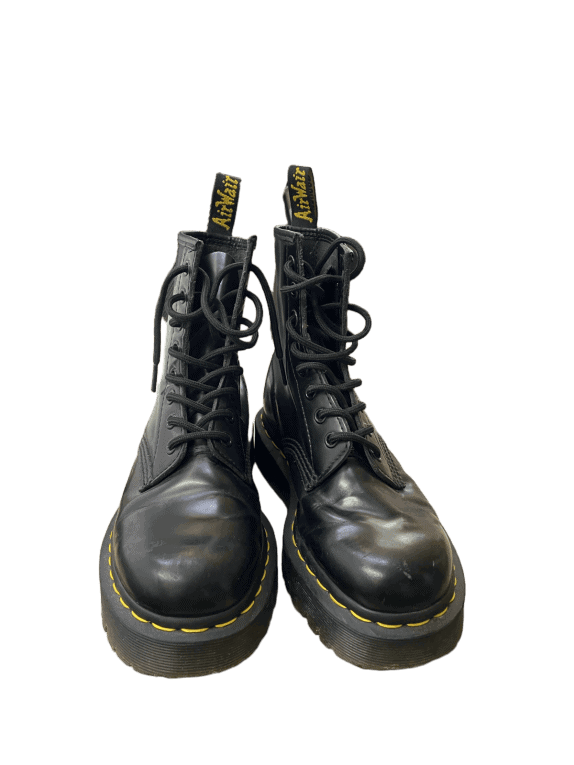 DR MARTENS ΜΠΟΤΕΣ ΜΑΥΡΟ ΑΝΤΡΙΚΟ PRE OWNED EU 38