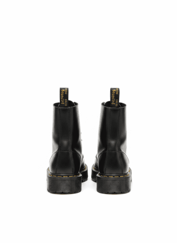 DR MARTENS PLATFORM BOOTS PATENT BLACK UNISEX PRE OWNED EU 37