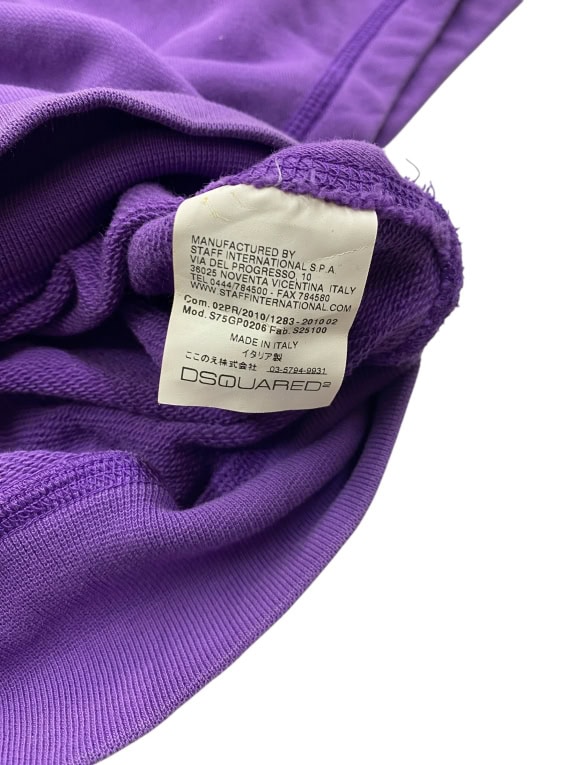 DSQUARED2 HOODIE PONCHO VINTAGE ΜΕ ΛΟΓΟΤΥΠΟ ΜΟΒ ΓΥΝΑΙΚΕΙΟ M
