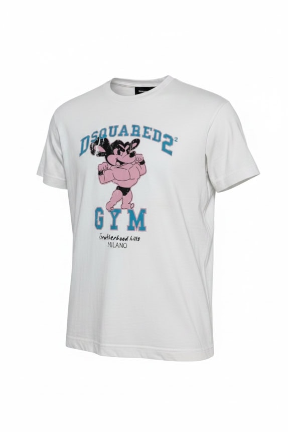 Dsquared2 T-Shirt Big Logo Graphic Bianco Unisex M