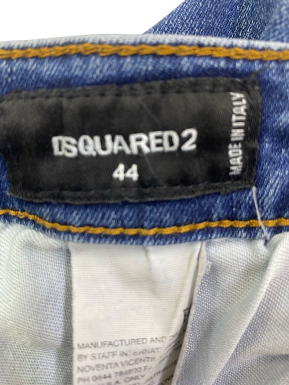 DSQUARED2 Τζιν Παντελόνι DISTRESSED με Σκισίματα & ICON Patch Μπλε UNISEX S