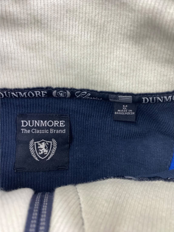 DUNMORE Half-Zip Sweatshirt Casual Logo Blue Men’s XL
