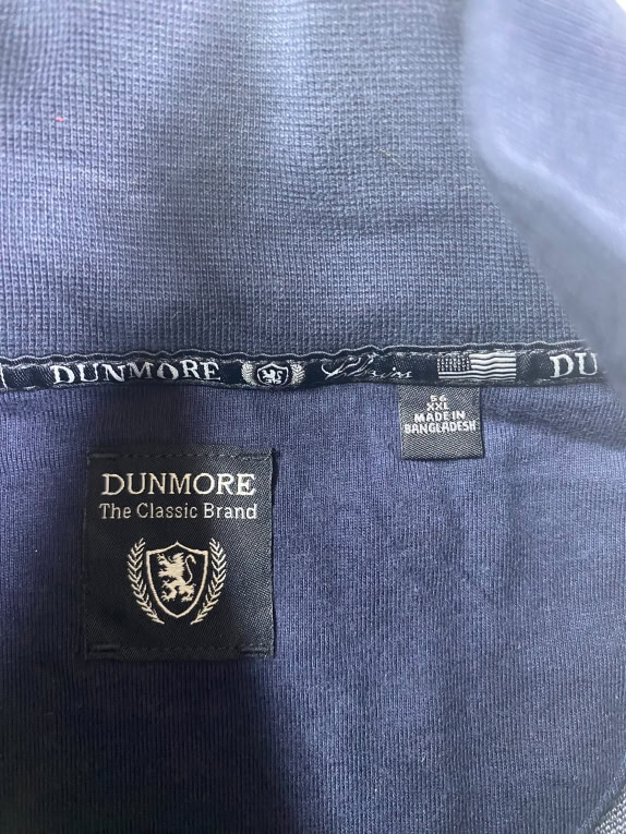 DUNMORE Φούτερ Henley Casual Logo Γκρι Ανδρικό XXL