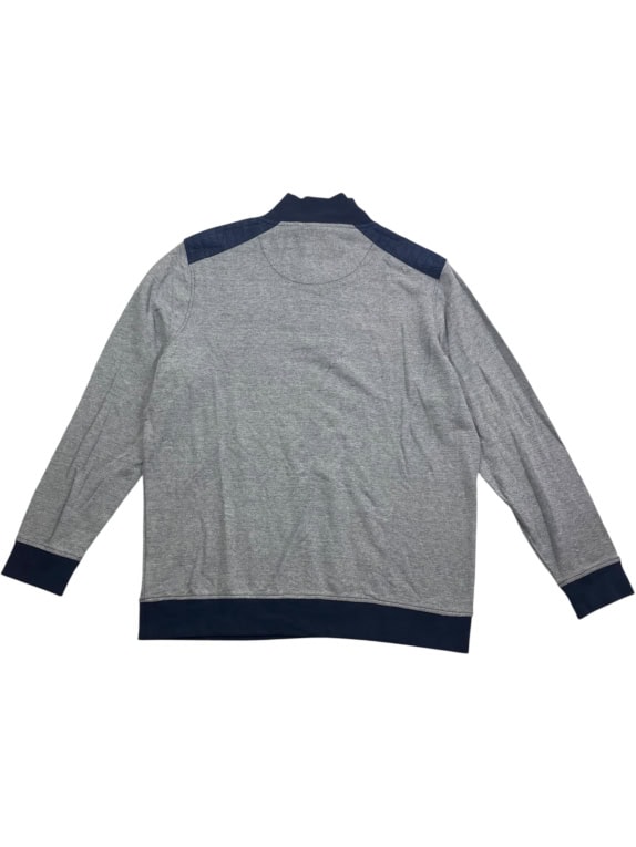 DUNMORE Φούτερ Henley Casual Logo Γκρι Ανδρικό XXL