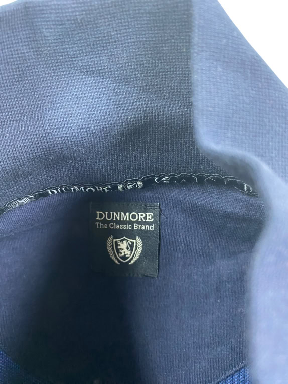 DUNMORE Φούτερ Henley Casual Logo Μπλε Ανδρικό XXL