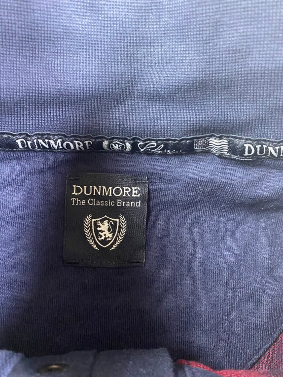 DUNMORE Μπλούζα Henley Casual Λογότυπο Κέντημα Μπορντό Ανδρική XXL
