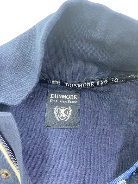 Dunmore Sweatshirt Ριγέ Casual Κουμπιά Μπλε/Γκρι Ανδρικό XXL