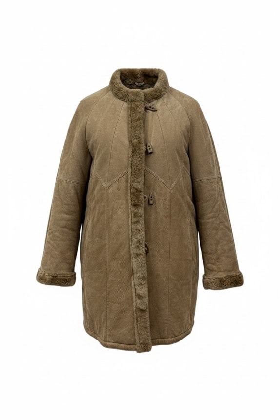 EAST BODY ΠΑΛΤΟ SHEARLING VINTAGE ΜΠΕΖ ΓΥΝΑΙΚΕΙΟ PRE OWNED M