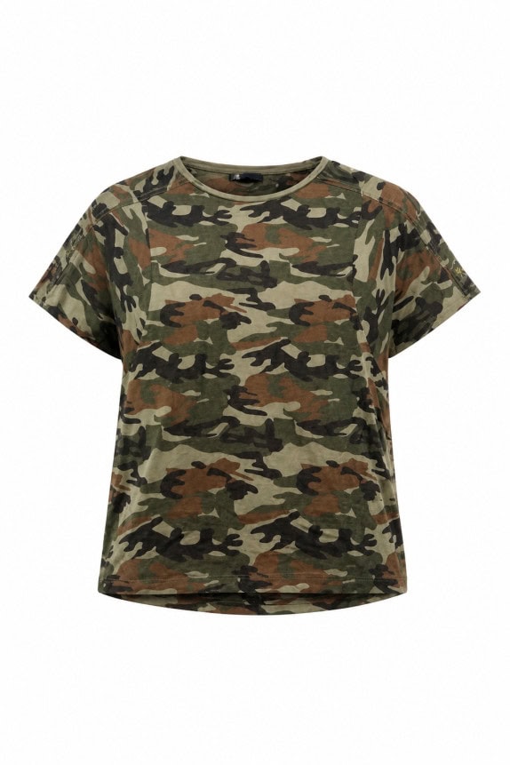 EDC BY ESPRIT T SHIRT UTILITY CAMOUFLAGE ΓΥΝΑΙΚΕΙΟ PRE OWNED S