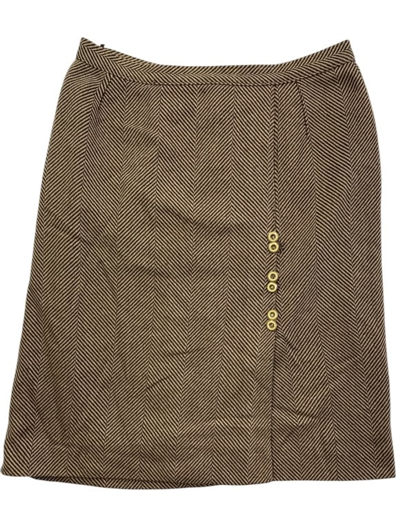 ELENA MIRO ΦΟΥΣΤΑ VINTAGE HERRINGBONE ΚΑΦΕ ΓΥΝΑΙΚΕΙΑ XL
