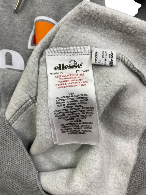 ELLESSE HOODIE WITH LOGO SPORT GREY MEN'S M