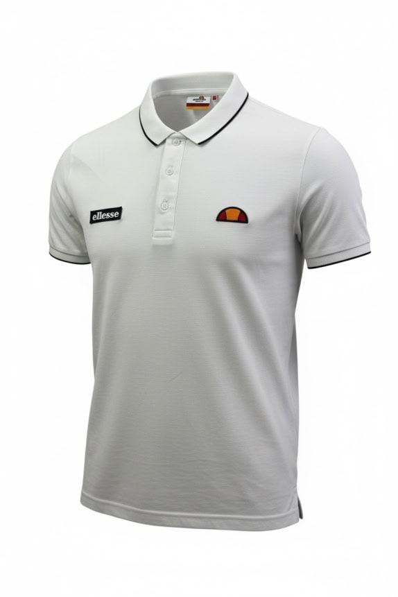 ELLESSE Polo T-Shirt Λευκό Heritage Logo UNISEX S