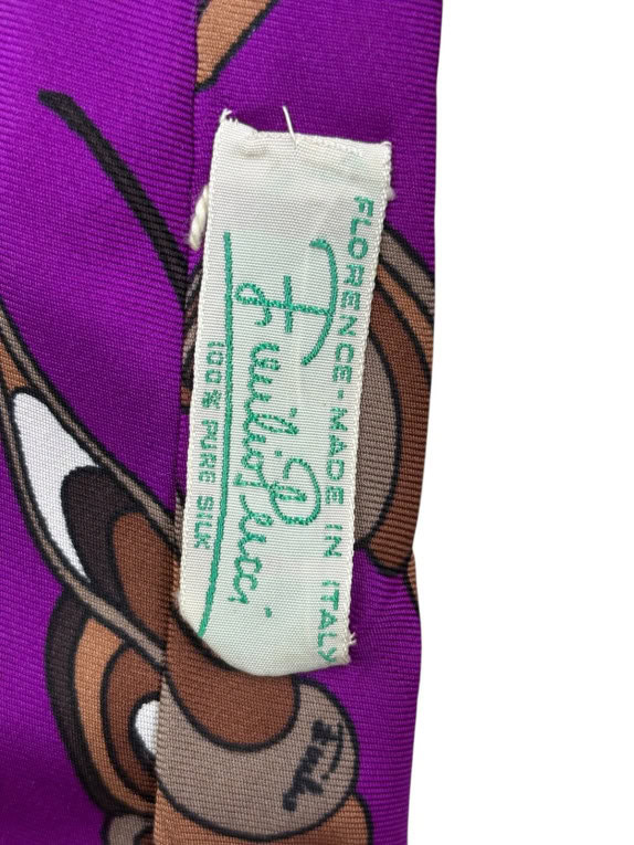 EMILIO PUCCI ΓΡΑΒΑΤΑ VINTAGE ΜΩΒ ΑΝΤΡΙΚΟ PRE OWNED
