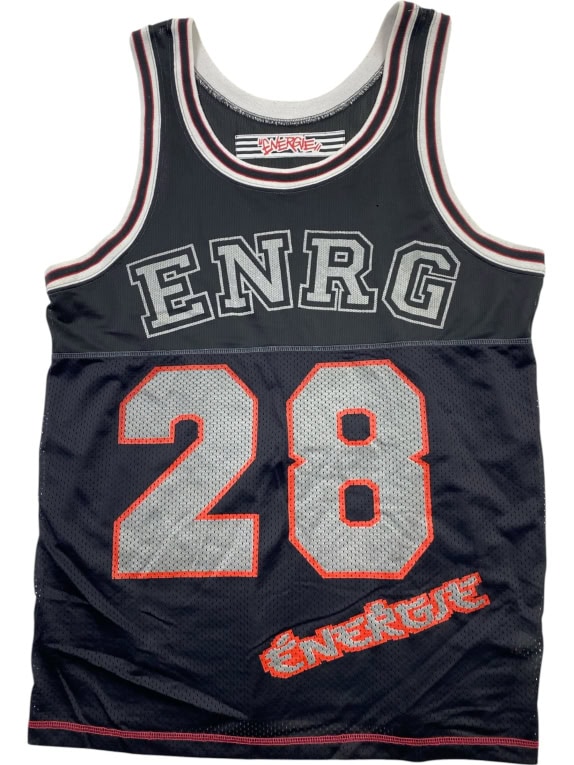 Energie canotta da basket nera con stampa 2XL