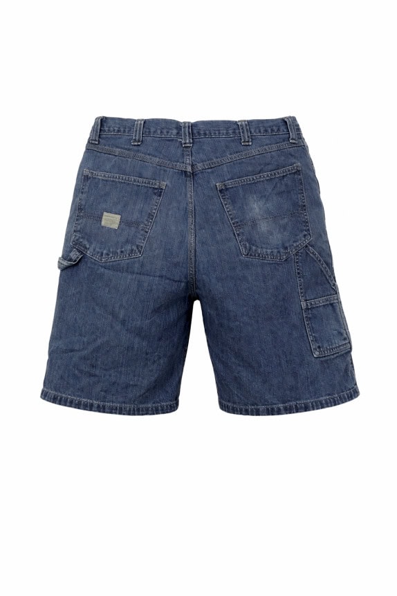 ENGINEERED GARMENTS CARPENTER SHORTS VINTAGE WASHED BLUE MEN PRE OWNED L