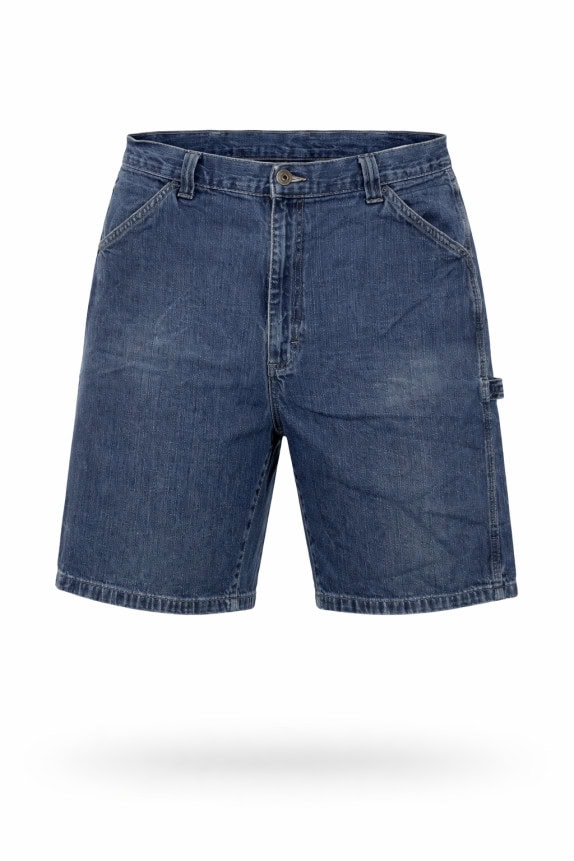 ENGINEERED GARMENTS CARPENTER SHORTS VINTAGE WASHED ΜΠΛΕ ΑΝΤΡΙΚΟ PRE OWNED L
