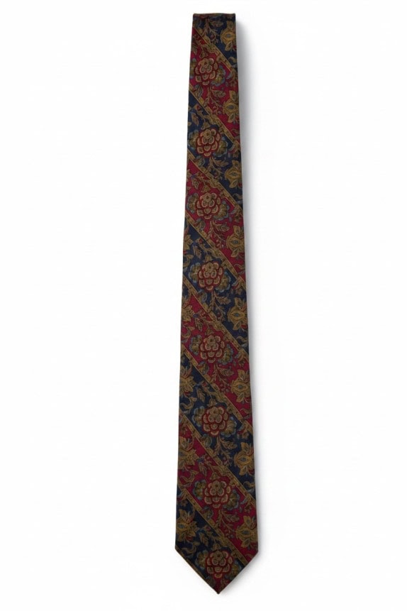 ENRICO COVERI CRAVATTA VINTAGE PAISLEY BORDEAUX NAVY UOMO PRE OWNED
