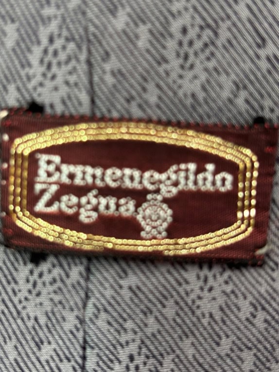 ERMENEGILDO ZEGNA ΓΡΑΒΑΤΑ ΚΛΑΣΙΚΗ CHARCOAL ΑΝΤΡΙΚΟ PRE OWNED