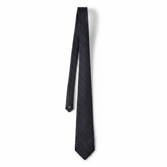 ERMENEGILDO ZEGNA ΓΡΑΒΑΤΑ ΚΛΑΣΙΚΗ CHARCOAL ΑΝΤΡΙΚΟ PRE OWNED