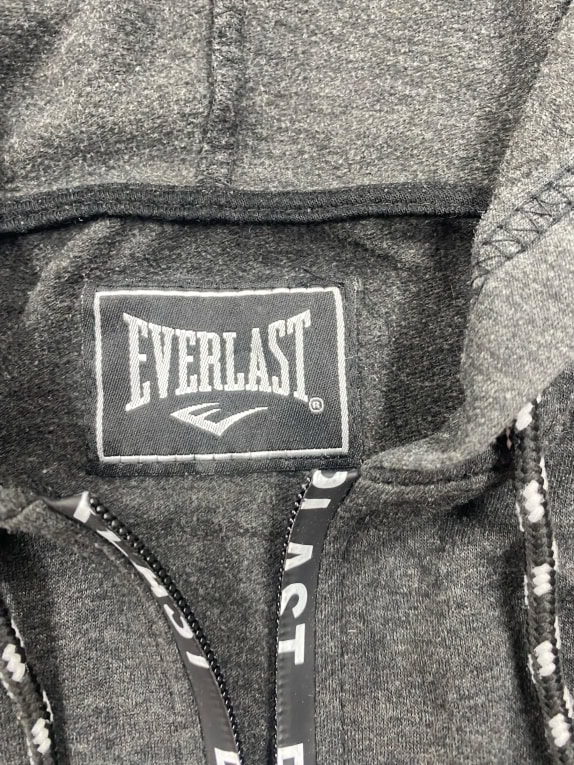 Everlast Φούτερ Ζακέτα Hoodie Athletic Logo Ανθρακί Ανδρικό M