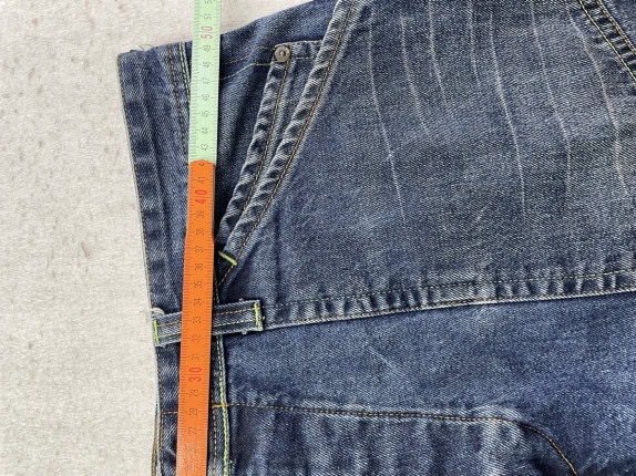 EVISU DENIM SHORTS VINTAGE BLUE MEN PRE OWNED XXL