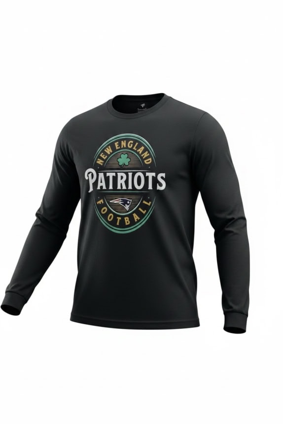 FANATICS ΜΠΛΟΥΖΑ ΜΑΚΡΥΜΑΝΙΚΗ NEW ENGLAND PATRIOTS ΛΟΓΟΤΥΠΟ ΜΑΥΡΟ UNISEX M pre-owned