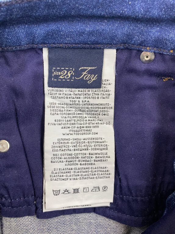Fay Παντελόνι Denim Vintage Logo Μπλε Γυναικείο S