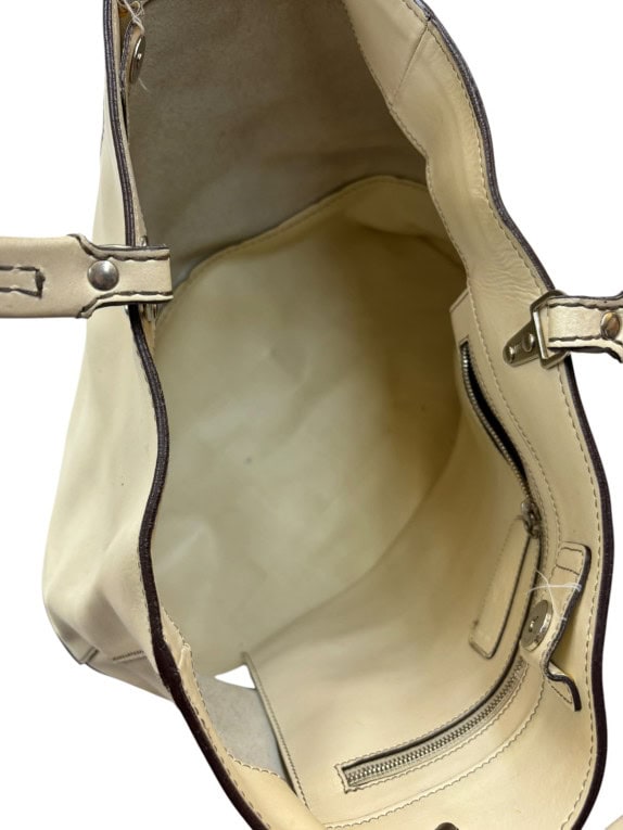FAY TOTE BAG MINIMAL CREAM WOMEN PRE OWNED