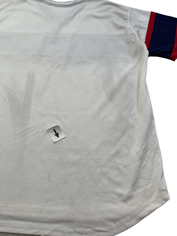 FBK NATIONWORLD FOOTBALL JERSEY ATHLETIC GREY WHITE RED NAVY MEN PRE OWNED XL