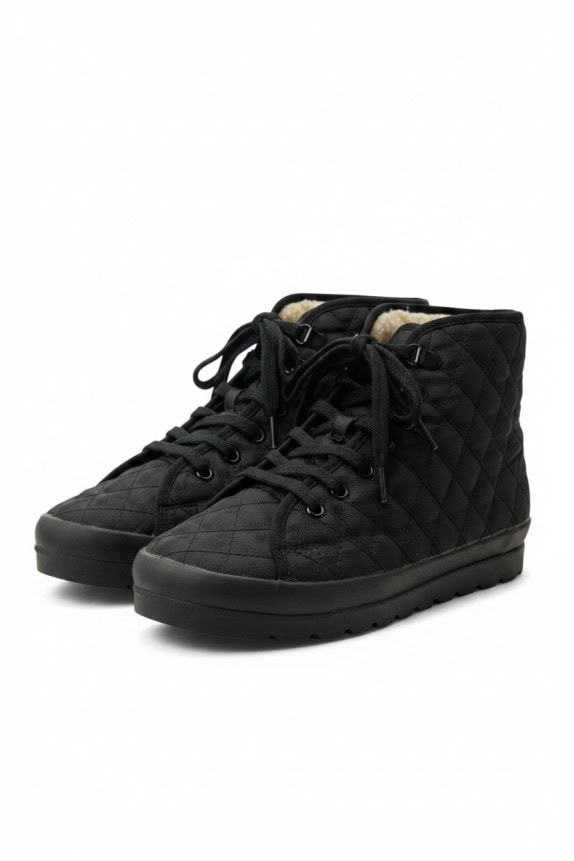 FENDI HIGH TOP SNEAKERS MINIMAL BLACK WOMENS PRE OWNED EU39