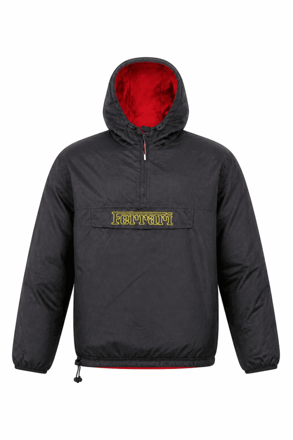 2005 FERRARI ANORAK JACKET STREETWEAR ΜΑΥΡΟ ΑΝΤΡΙΚΟ PRE OWNED XXL