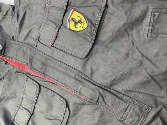 2000S FERRARI HOODED MPOUFAN STREETWEAR BLACK MEN PRE OWNED L