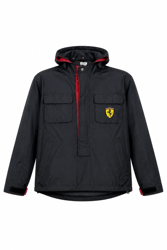 2000S FERRARI HOODED MPOUFAN STREETWEAR BLACK MEN PRE OWNED L