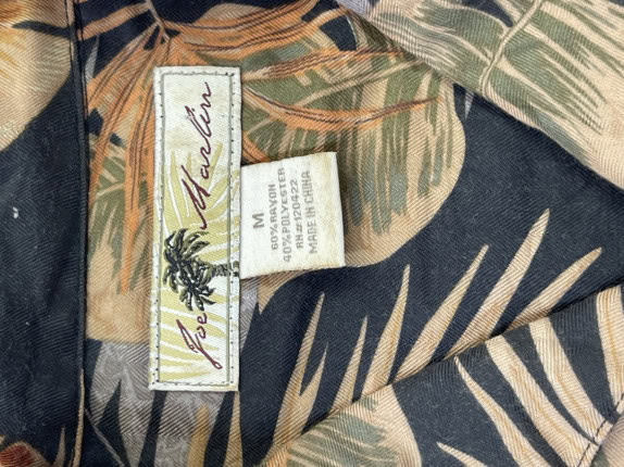 FEVER ΚΑΜΠΟΥΡΑΚΙ HAWAIIAN ΤΥΠΟΥ ΠΟΥΚΑΜΙΣΟ TROPICAL ΜΑΥΡΟ ΑΝΤΡΙΚΟ PRE OWNED M
