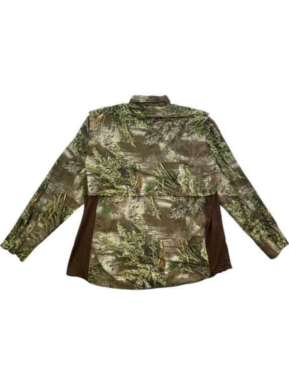 FIELD AND STREAM SHIRT UTILITY CAMO OLIVE MENS PRE OWNED XL