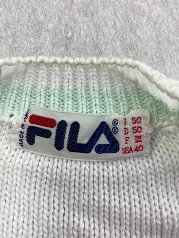 FILA ΑΜΑΝΙΚΟ ΠΛΕΚΟ VEST VINTAGE ΛΟΓΟΤΥΠΟ ΛΕΥΚΟ/ΠΡΑΣΙΝΟ ΑΝΔΡΙΚΟ L