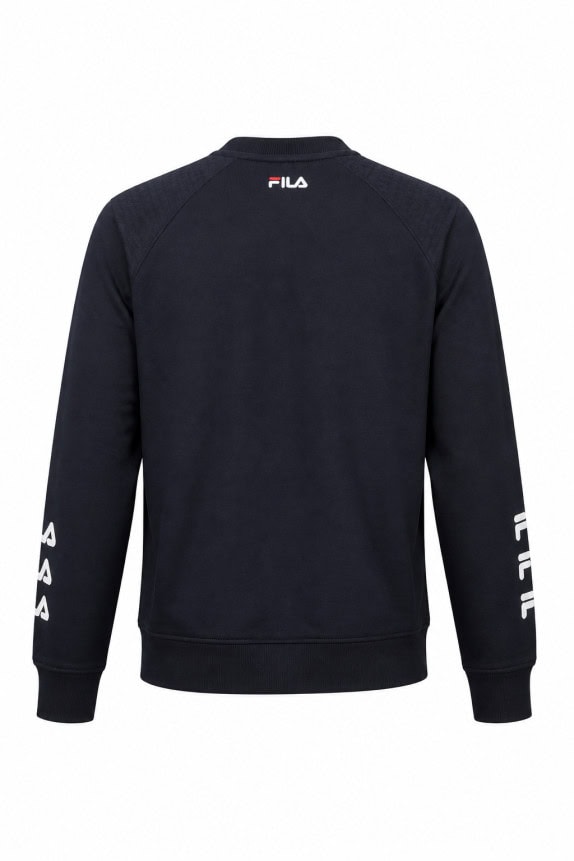 FILA FELPA GIROCOLLO SPORTSWEAR NERA UNISEX PRE OWNED M