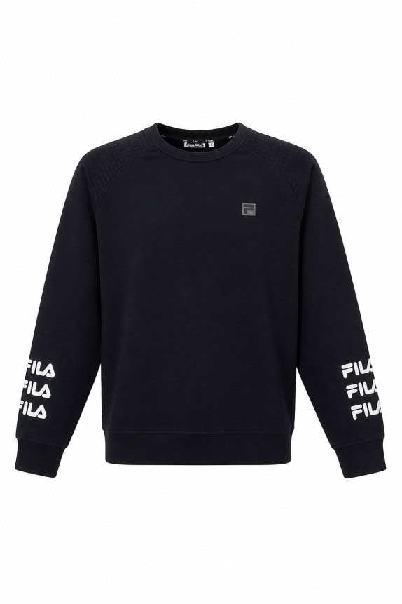 FILA FELPA GIROCOLLO SPORTSWEAR NERA UNISEX PRE OWNED M